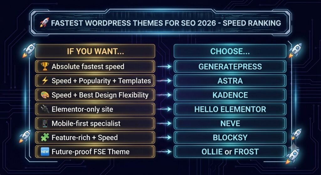 Fastest-WordPress-Theme-For-SEO 2026-Speed Ranking