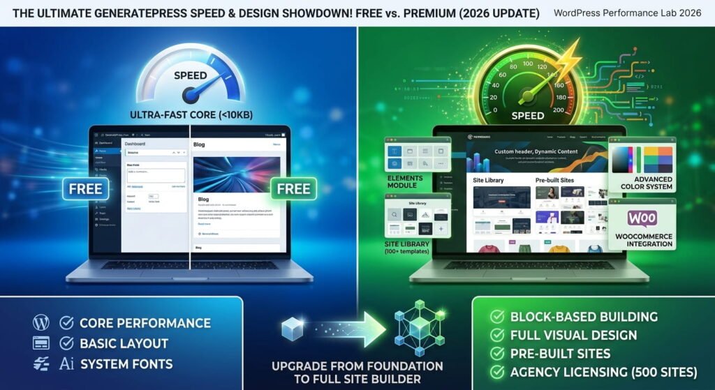 GeneratePress Free vs Premium